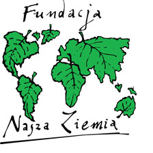 logo fundacji mapa ziemi zrobiona z liści
